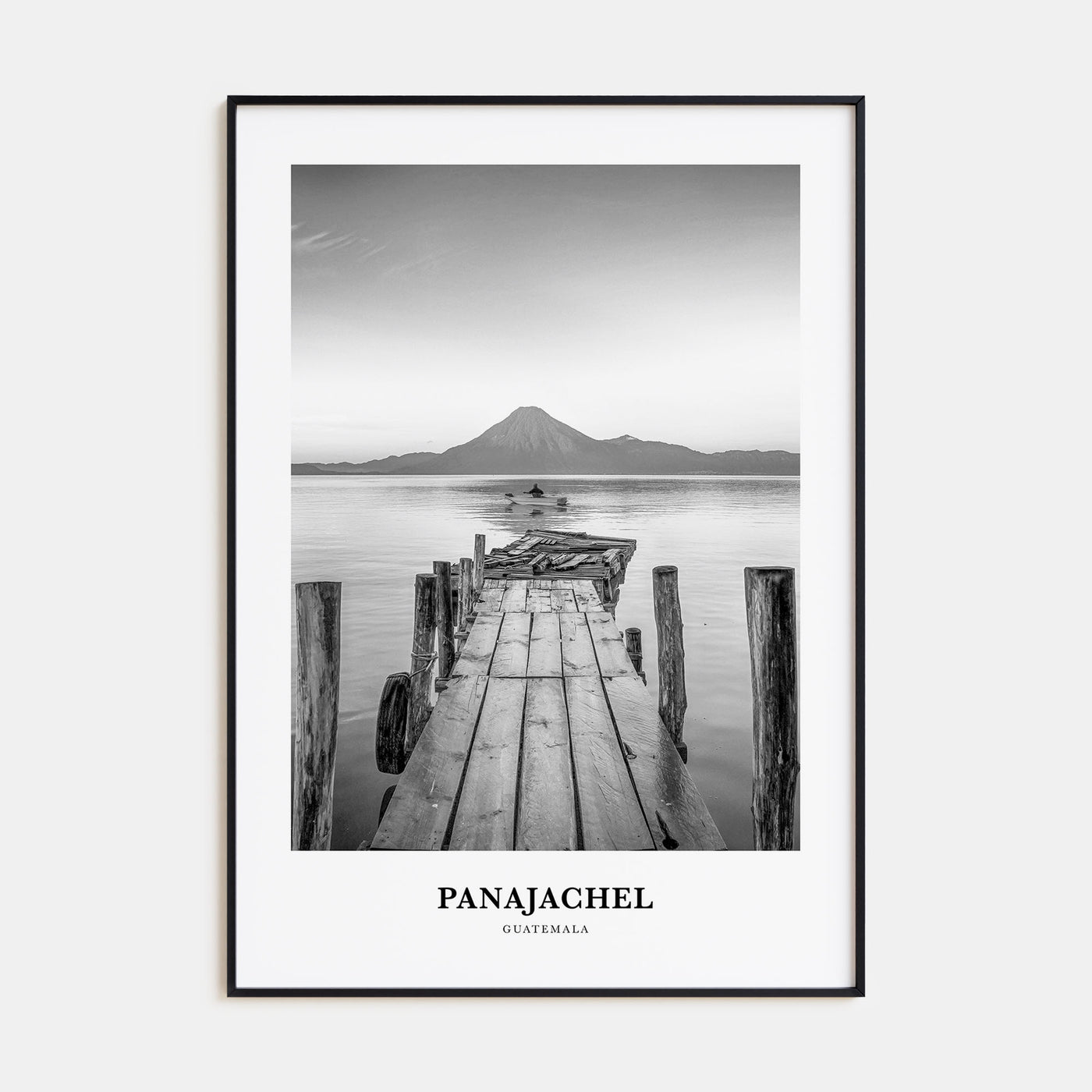 Panajachel Portrait B&W Poster
