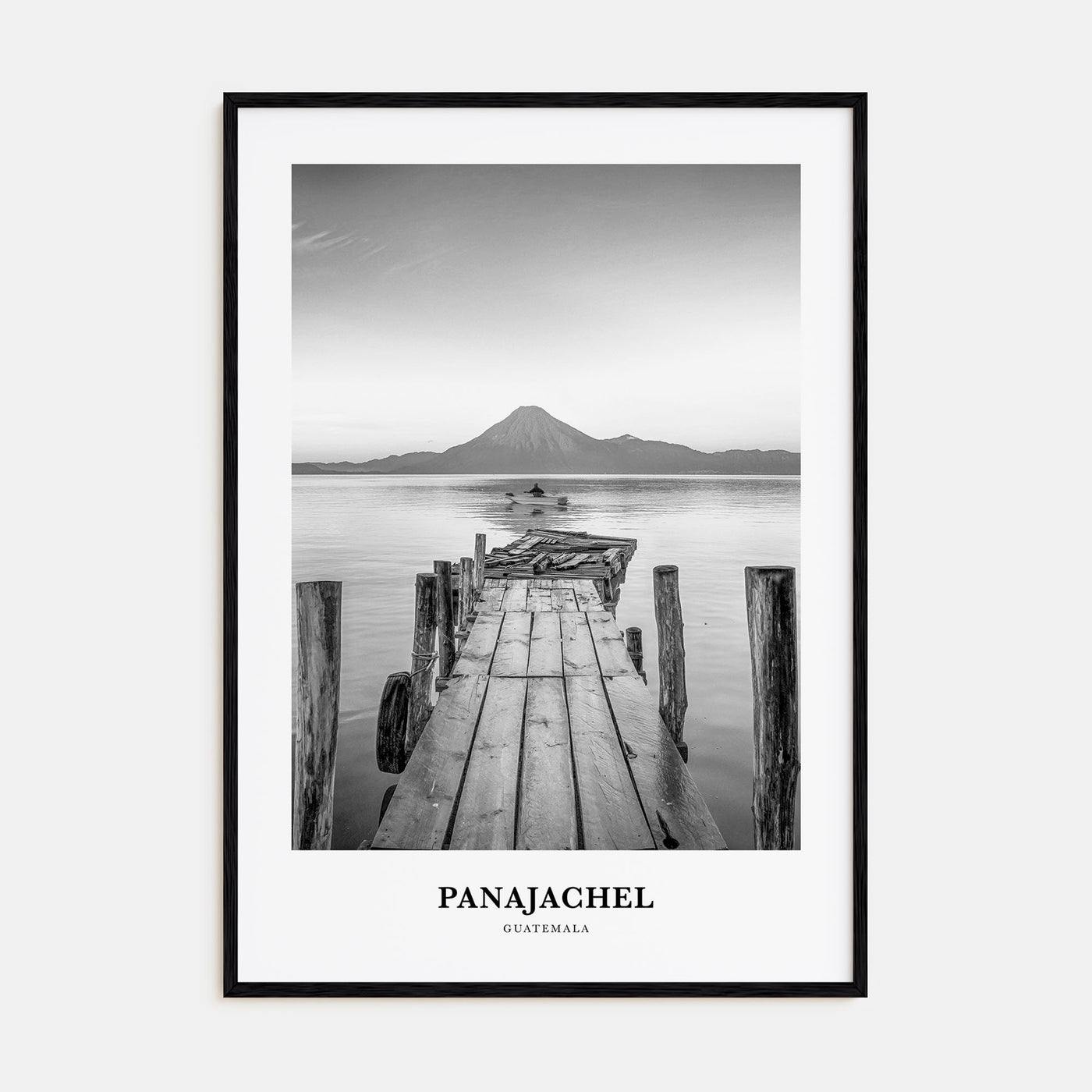 Panajachel Portrait B&W Poster