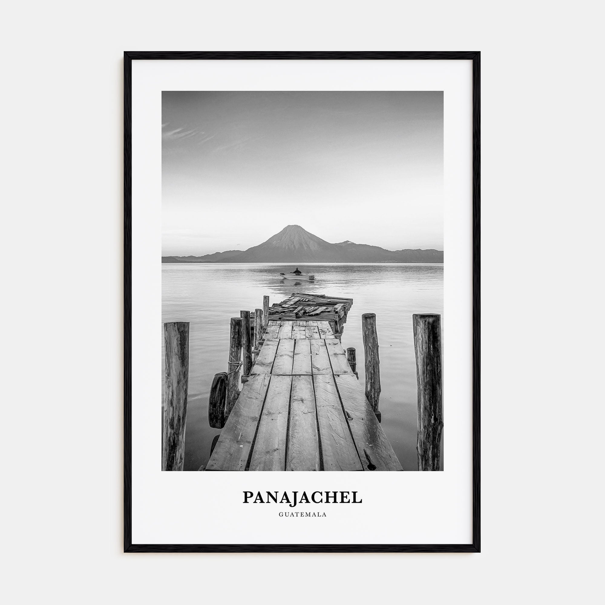 Panajachel Portrait B&W Poster