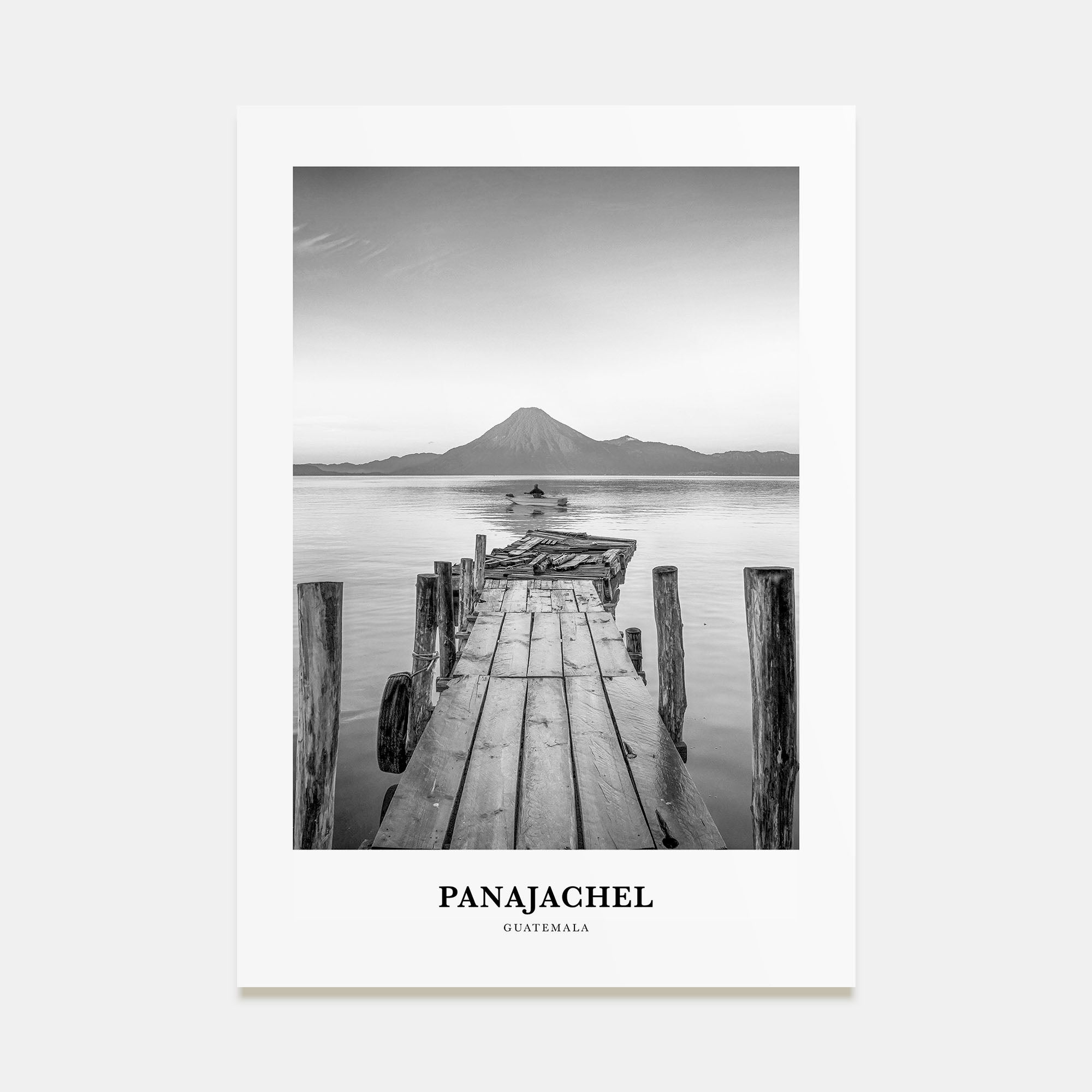 Panajachel Portrait B&W Poster