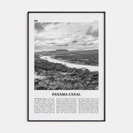 Panama Canal Travel B&W Poster