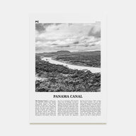 Panama Canal Travel B&W Poster