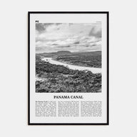 Panama Canal Travel B&W Poster