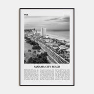 Panama City Beach, Florida Travel B&W Poster
