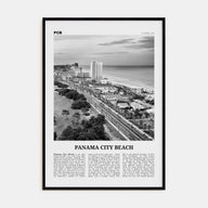 Panama City Beach, Florida Travel B&W Poster