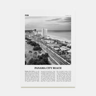 Panama City Beach, Florida Travel B&W Poster