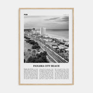 Panama City Beach, Florida Travel B&W Poster