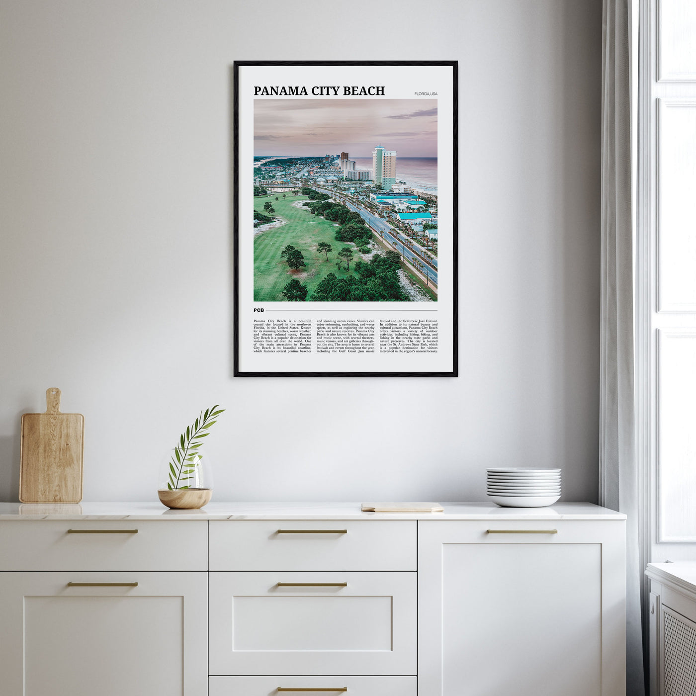 Panama City Beach, Florida Travel Color Poster