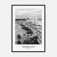 Panama City, Florida Portrait B&W Poster