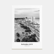 Panama City, Florida Portrait B&W Poster