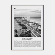 Panama City, Florida Travel B&W Poster