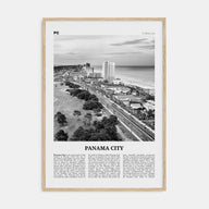 Panama City, Florida Travel B&W Poster