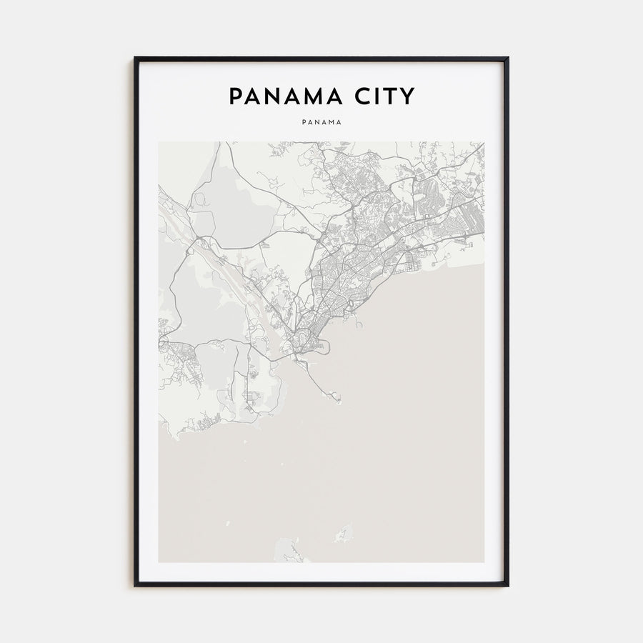 Panama City, Panama Map Portrait Poster