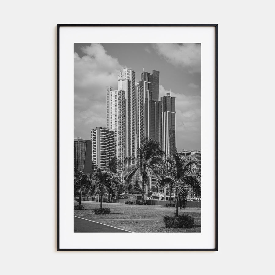 Panama City, Panama Photo B&W Poster