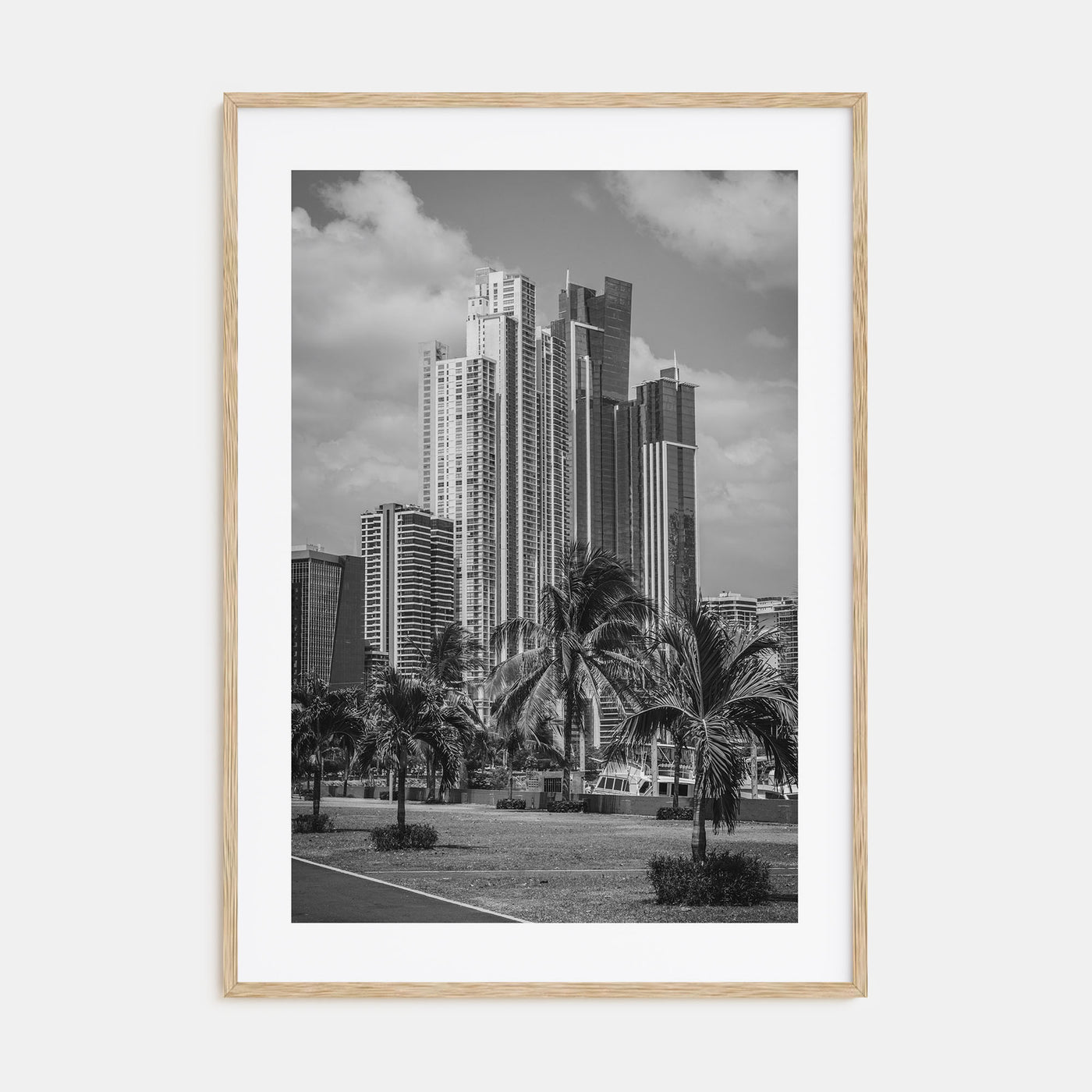 Panama City, Panama Photo B&W Poster