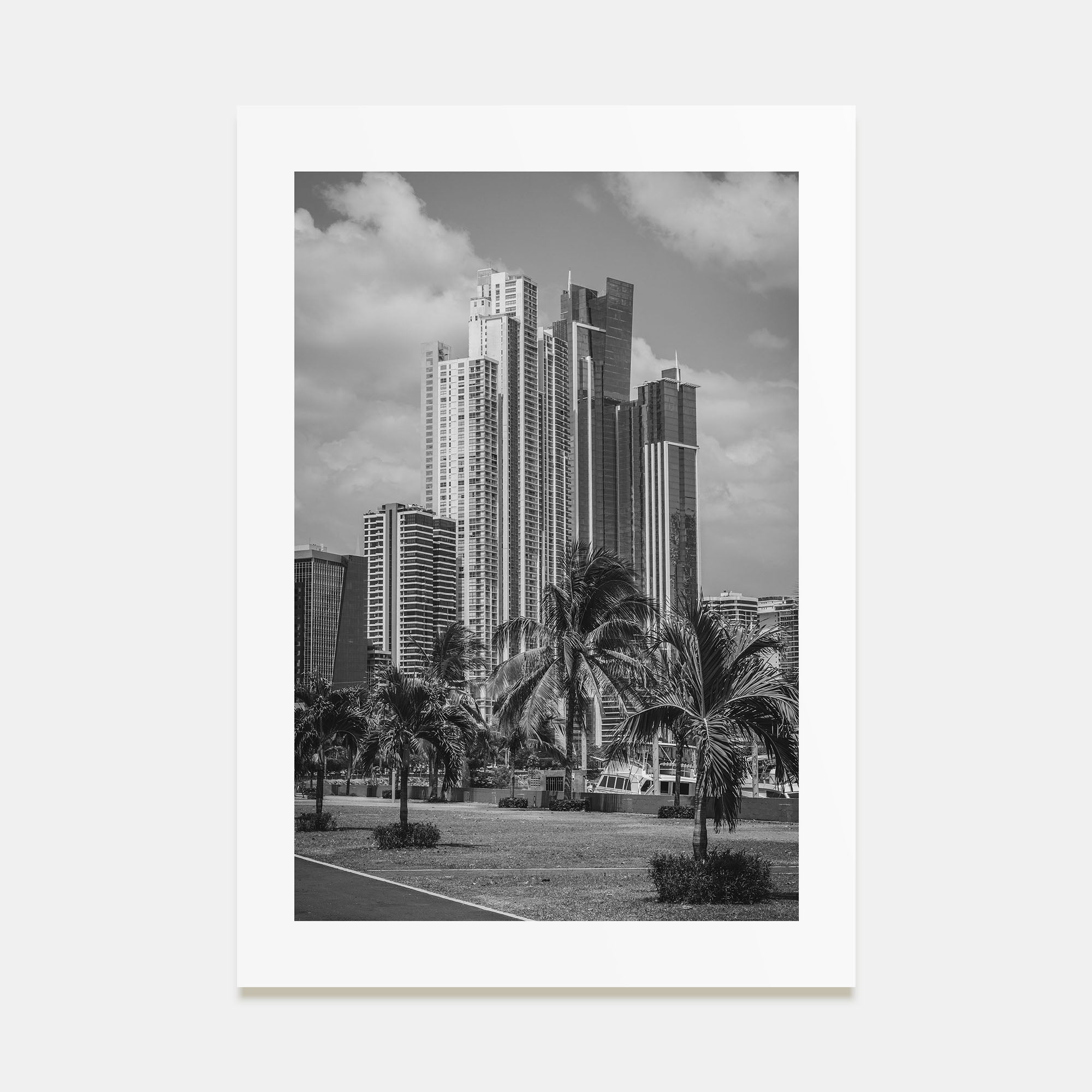 Panama City, Panama Photo B&W Poster