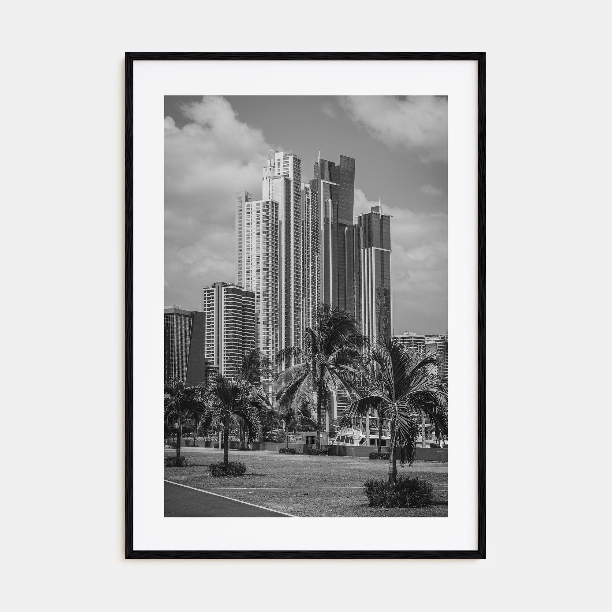 Panama City, Panama Photo B&W Poster