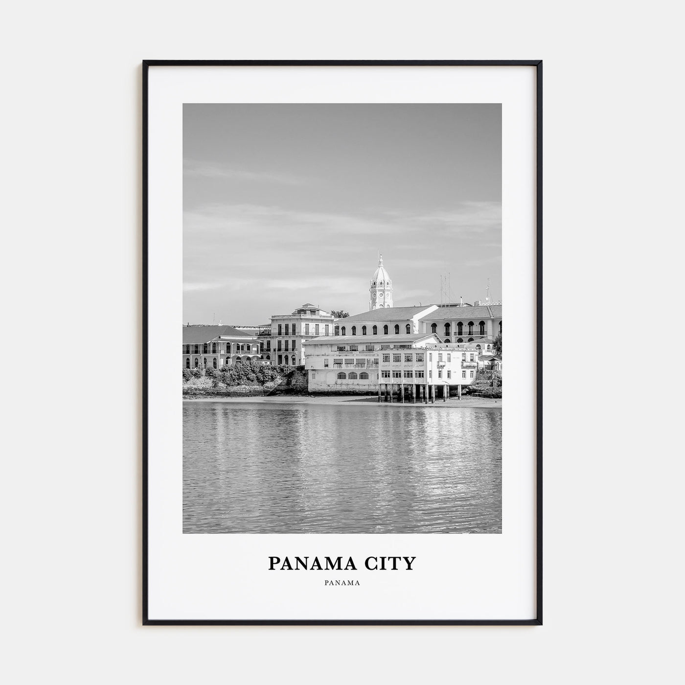 Panama City, Panama Portrait B&W No 1 Poster