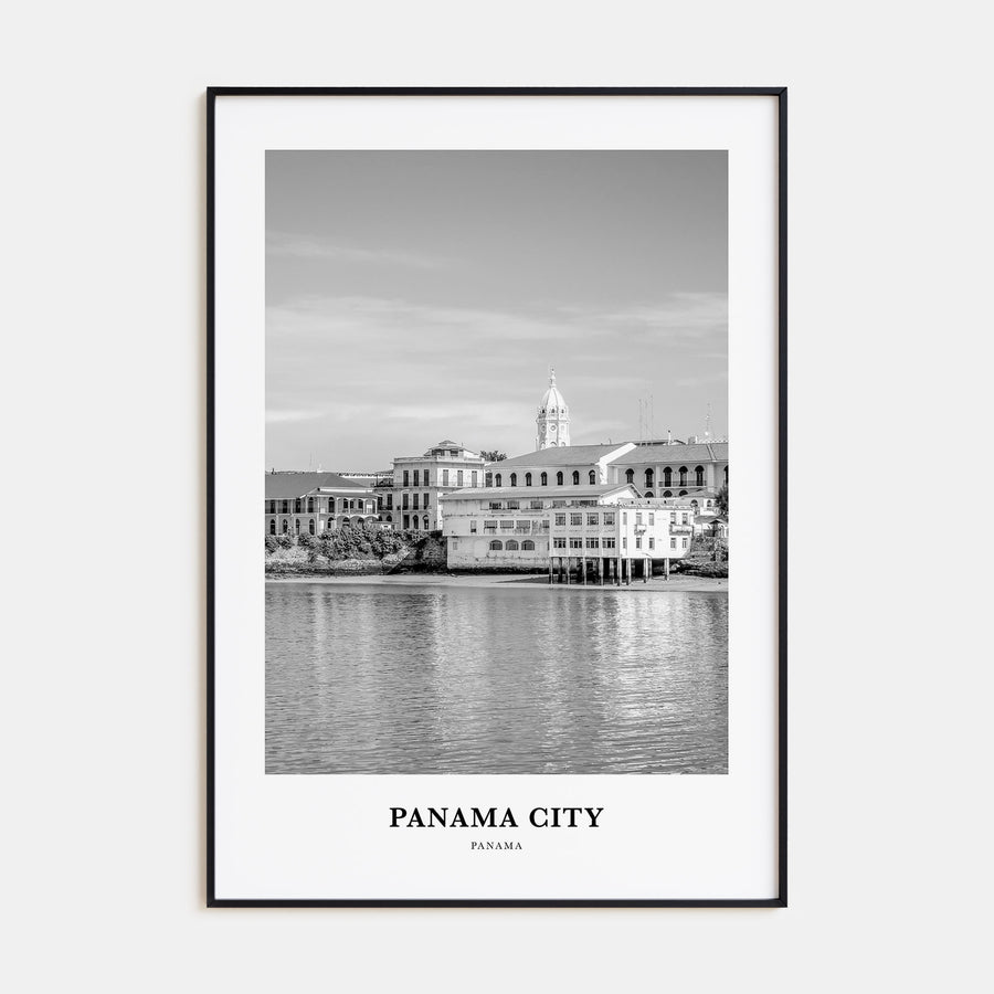 Panama City, Panama Portrait B&W No 1 Poster