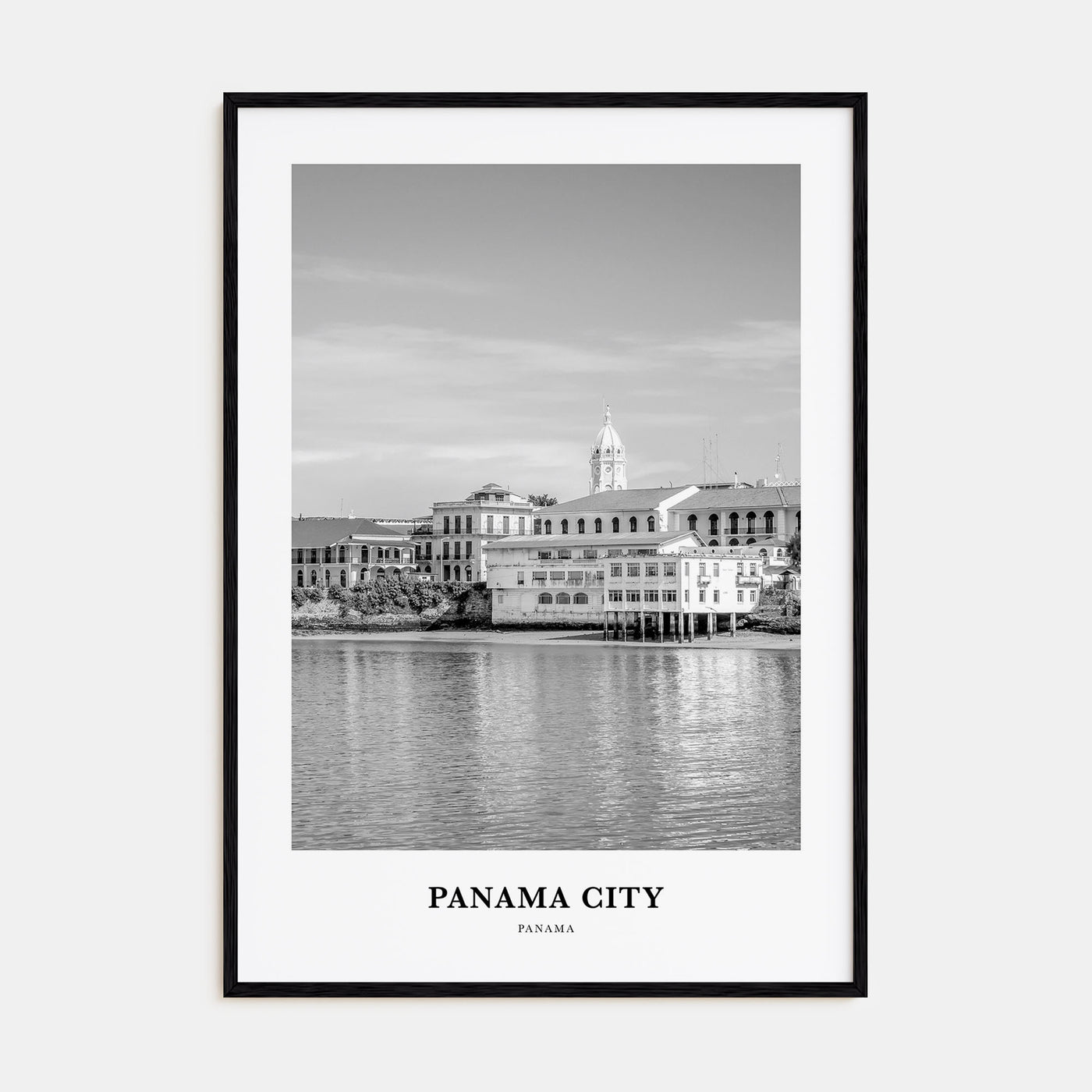 Panama City, Panama Portrait B&W No 1 Poster