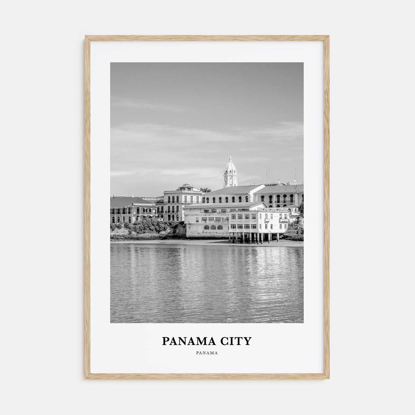 Panama City, Panama Portrait B&W No 1 Poster