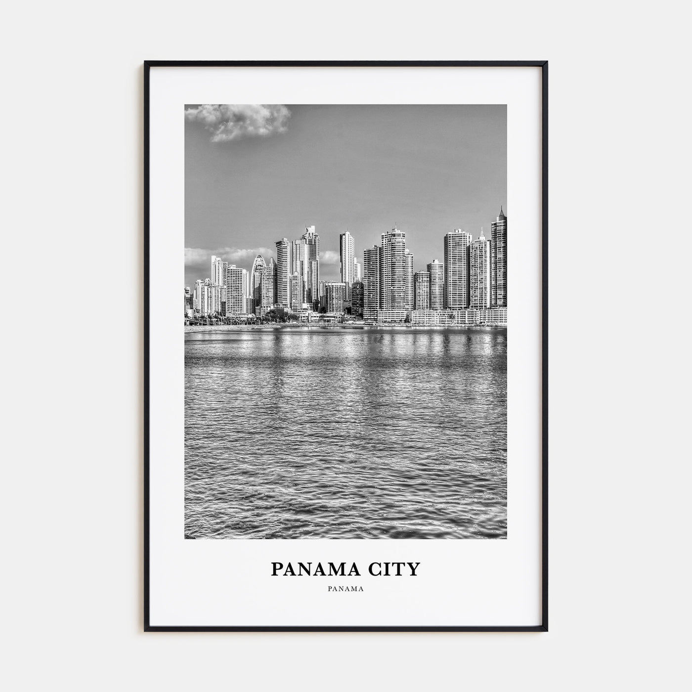 Panama City, Panama Portrait B&W No 2 Poster