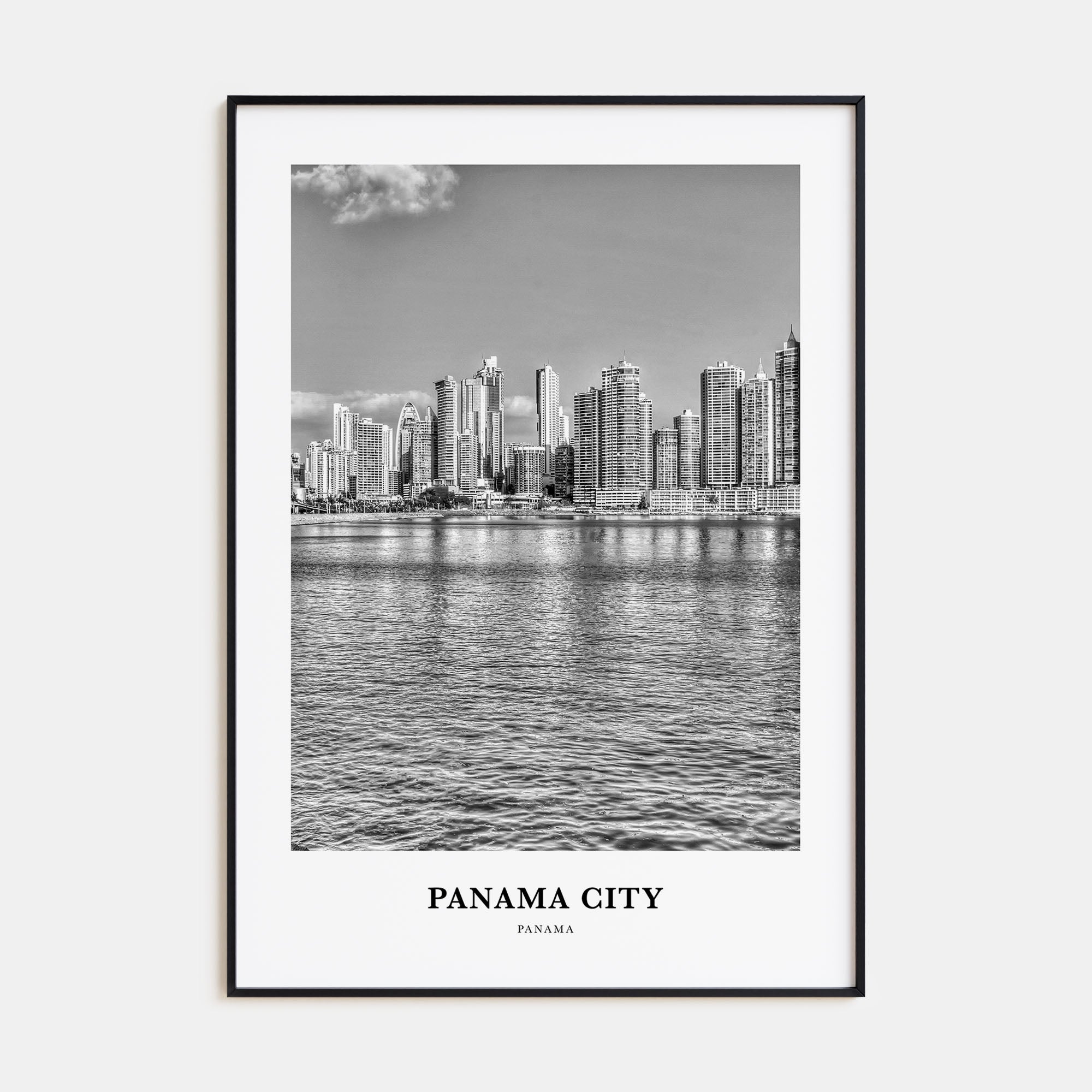 Panama City, Panama Portrait B&W No 2 Poster