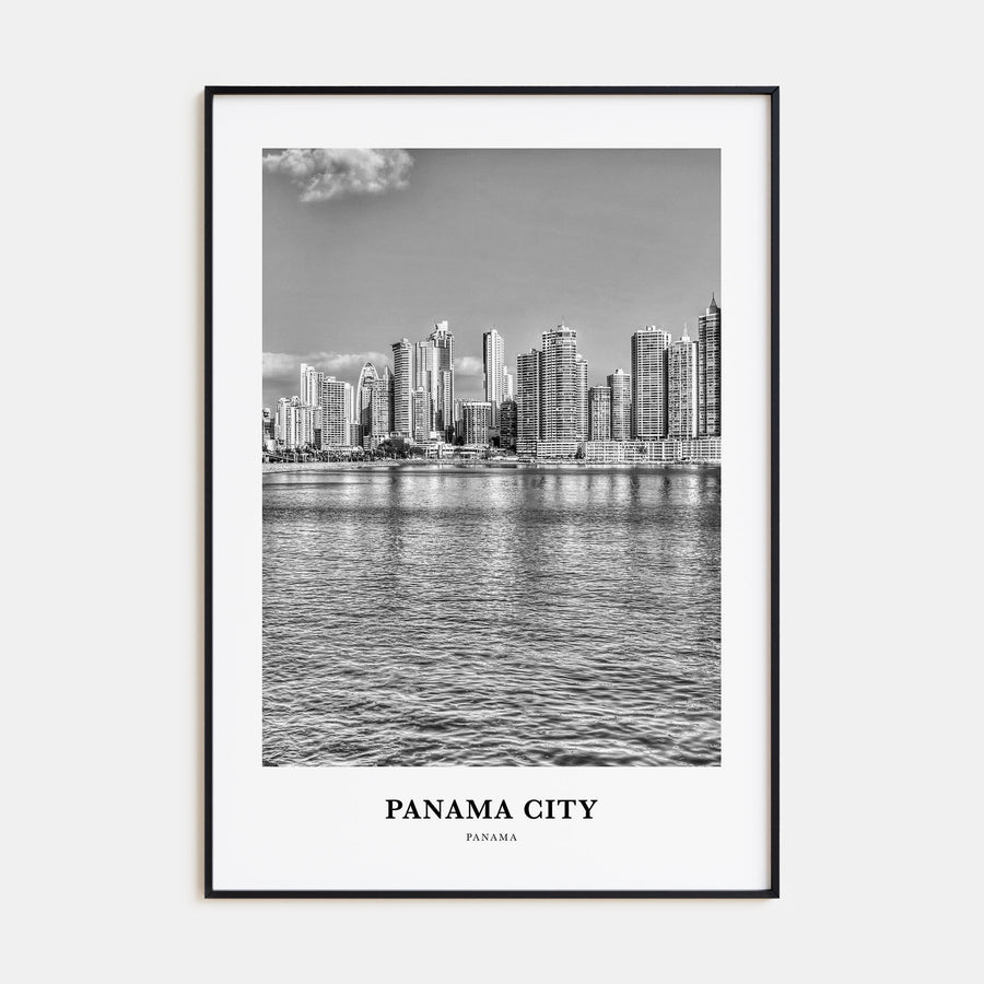 Panama City, Panama Portrait B&W No 2 Poster