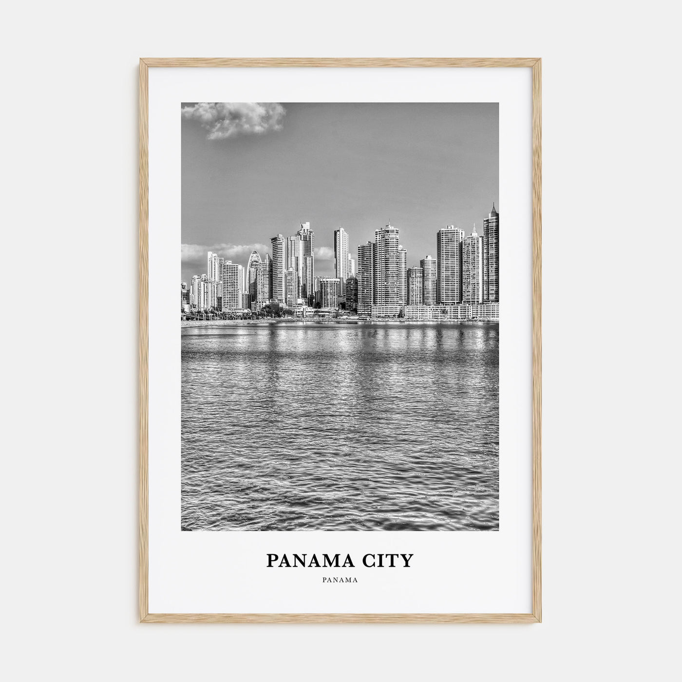 Panama City, Panama Portrait B&W No 2 Poster