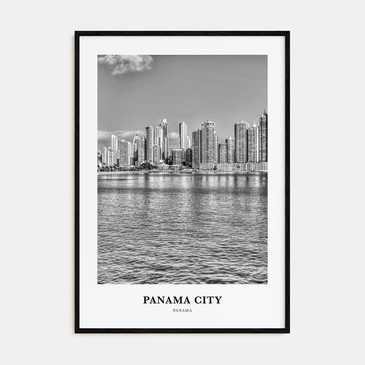 Panama City, Panama Portrait B&W No 2 Poster