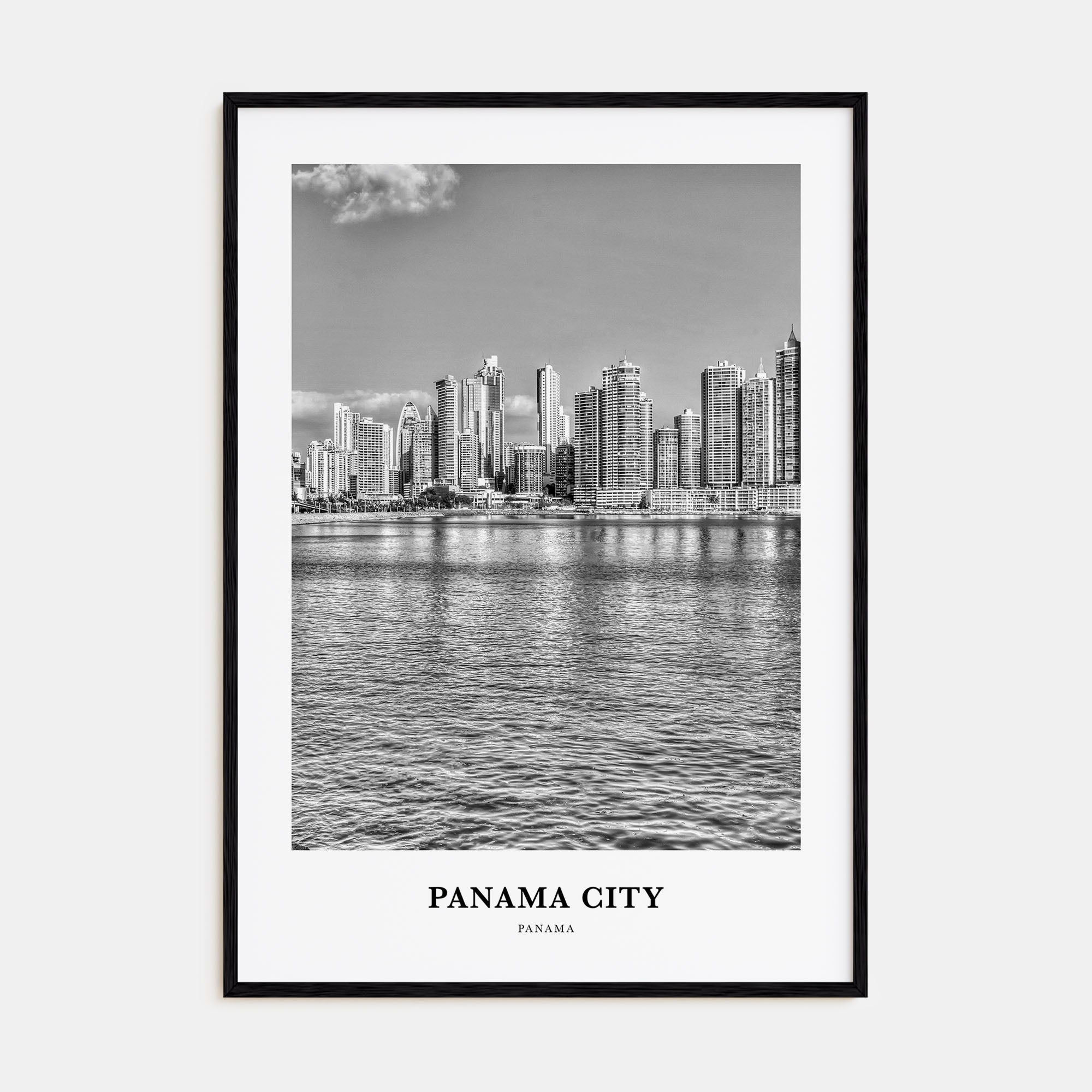 Panama City, Panama Portrait B&W No 2 Poster