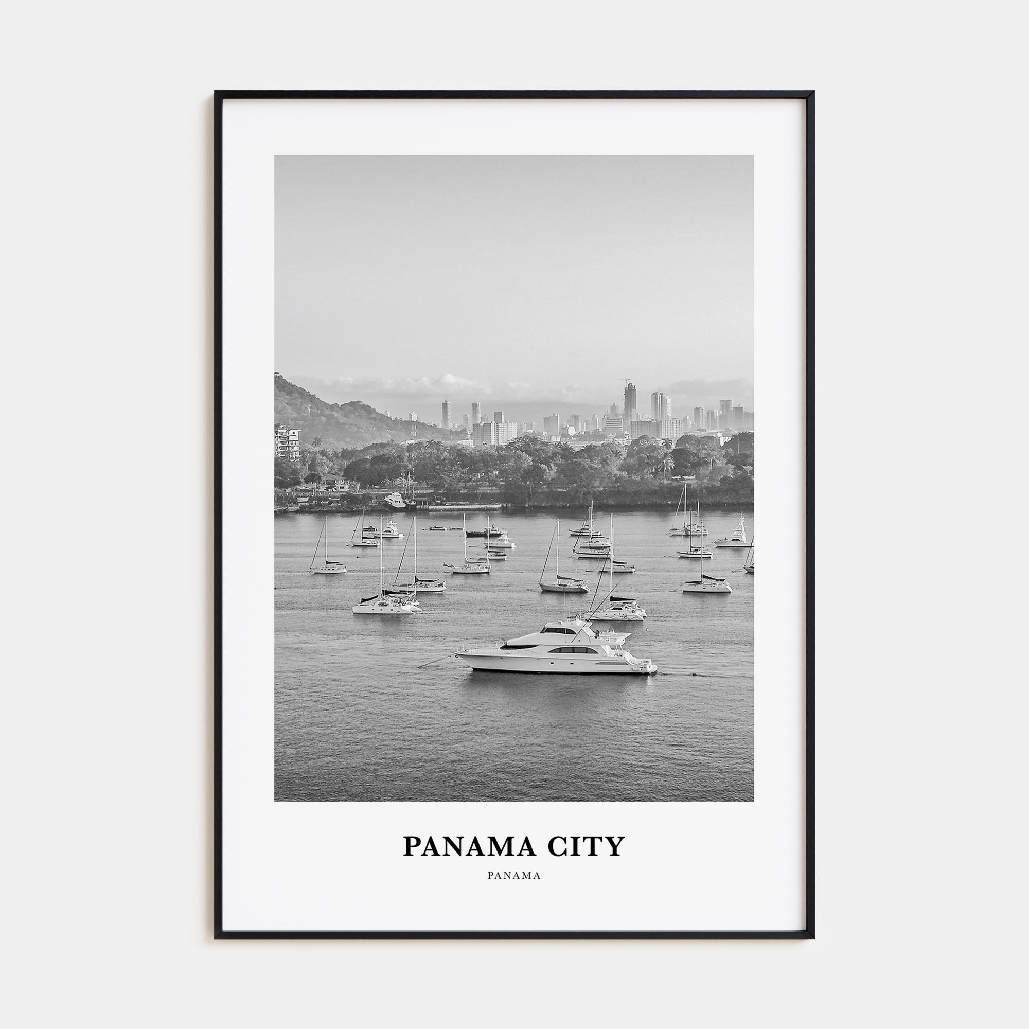 Panama City, Panama Portrait B&W No 3 Poster