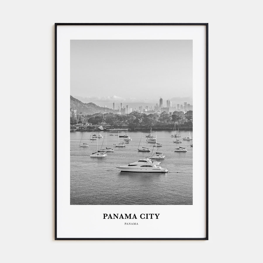 Panama City, Panama Portrait B&W No 3 Poster