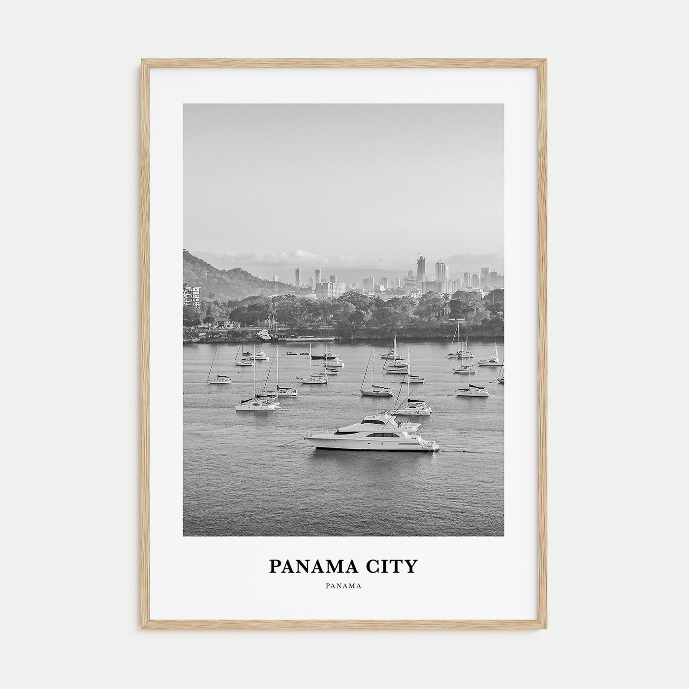 Panama City, Panama Portrait B&W No 3 Poster