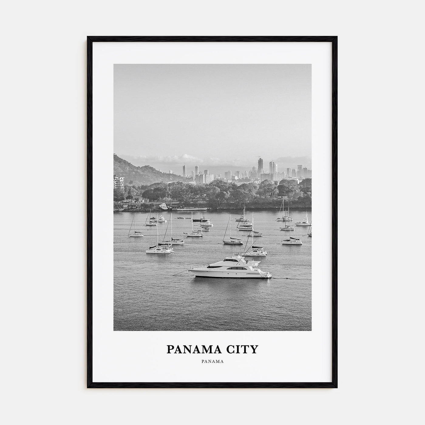 Panama City, Panama Portrait B&W No 3 Poster