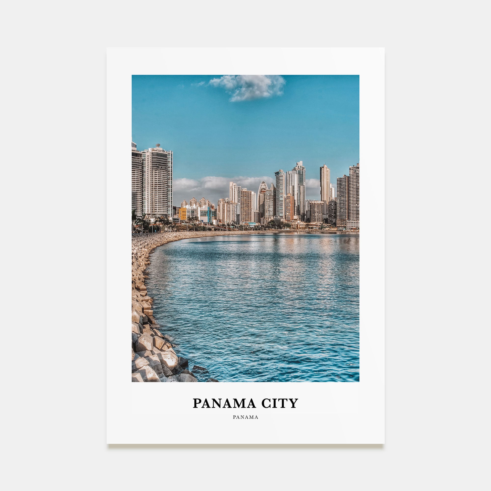 Panama City, Panama Portrait Color No 3 Poster