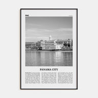 Panama City, Panama Travel B&W No 2 Poster