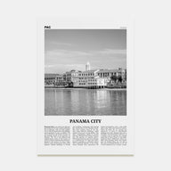 Panama City, Panama Travel B&W No 2 Poster