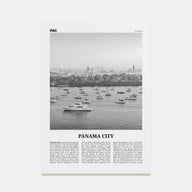 Panama City, Panama Travel B&W No 3 Poster