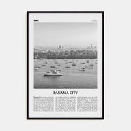 Panama City, Panama Travel B&W No 3 Poster