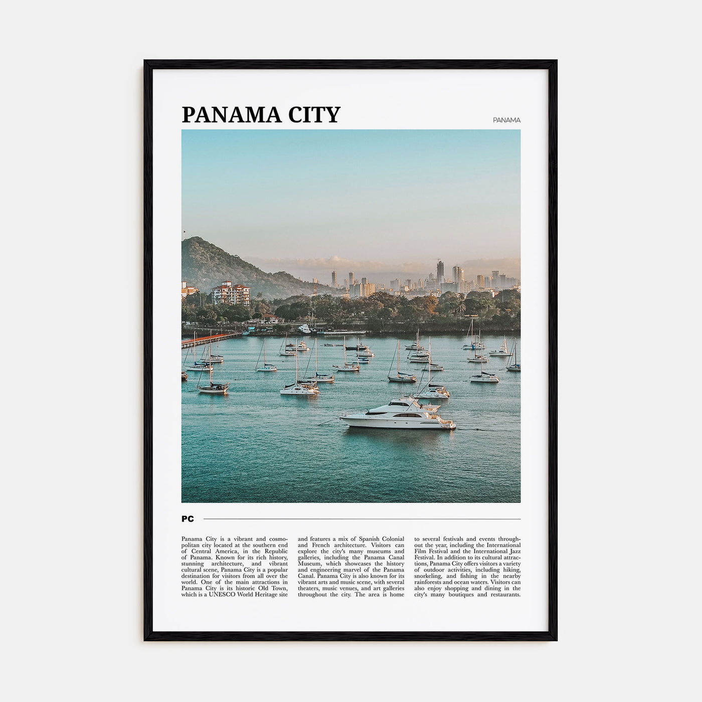 Panama City, Panama Travel Color No 1 Poster