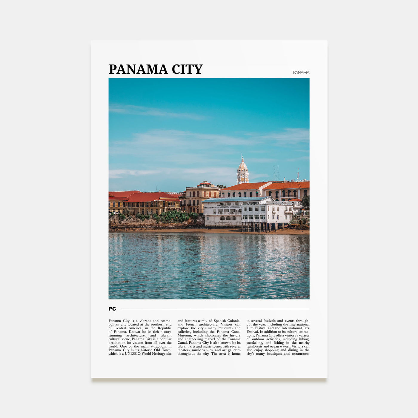 Panama City, Panama Travel Color No 2 Poster