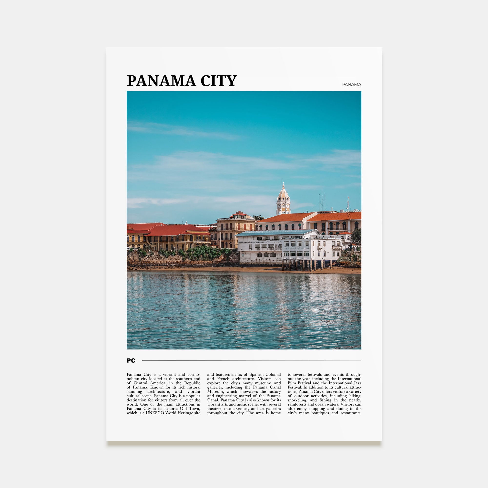 Panama City, Panama Travel Color No 2 Poster