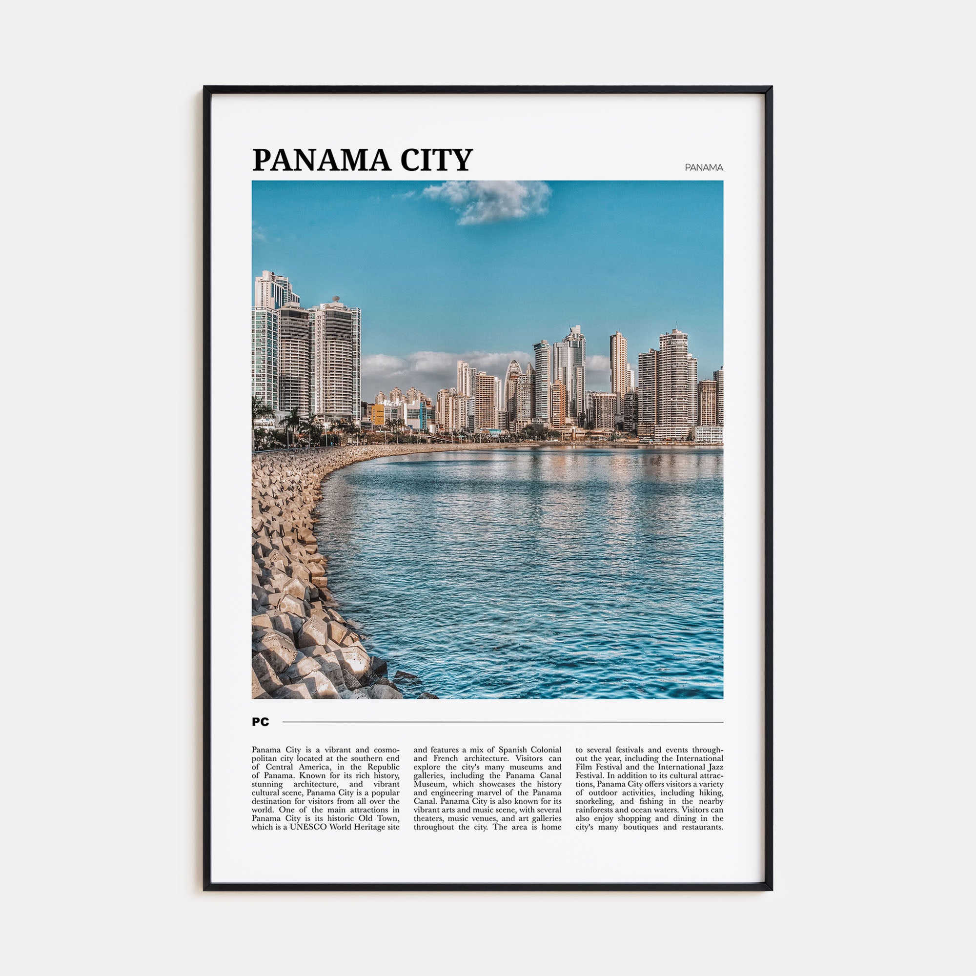 Panama City, Panama Travel Color No 3 Poster