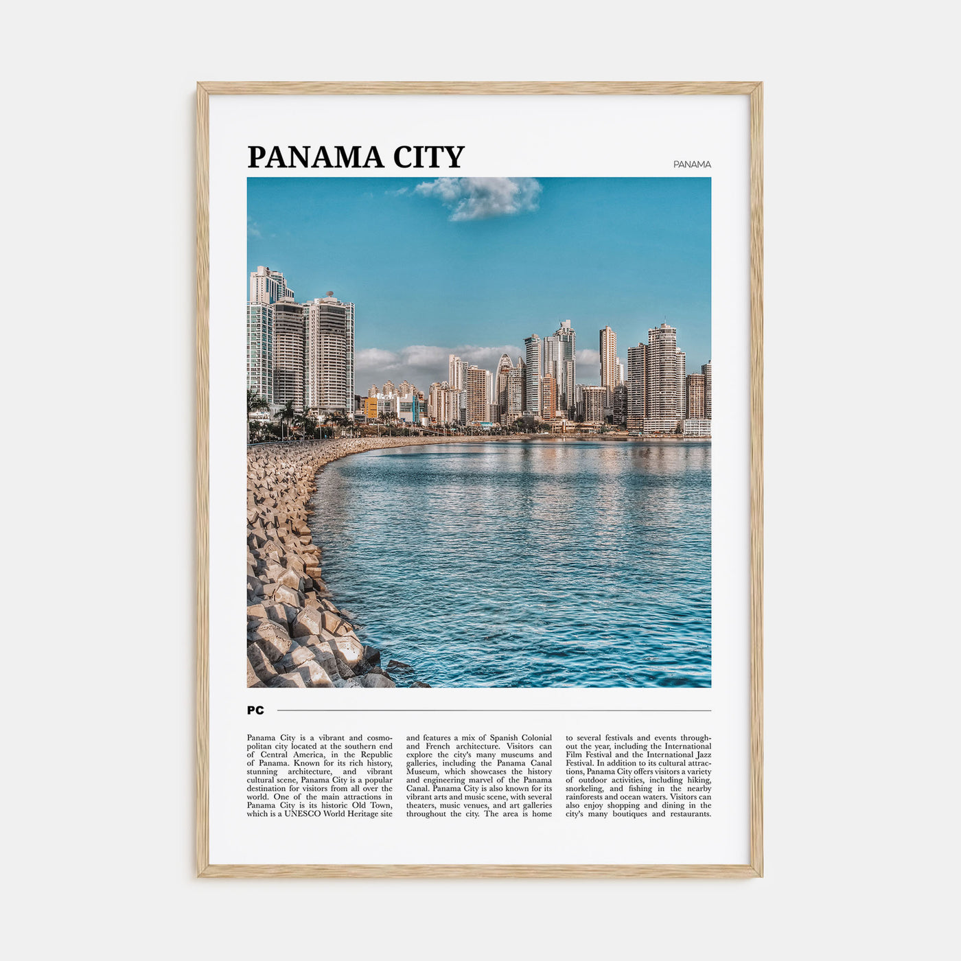Panama City, Panama Travel Color No 3 Poster