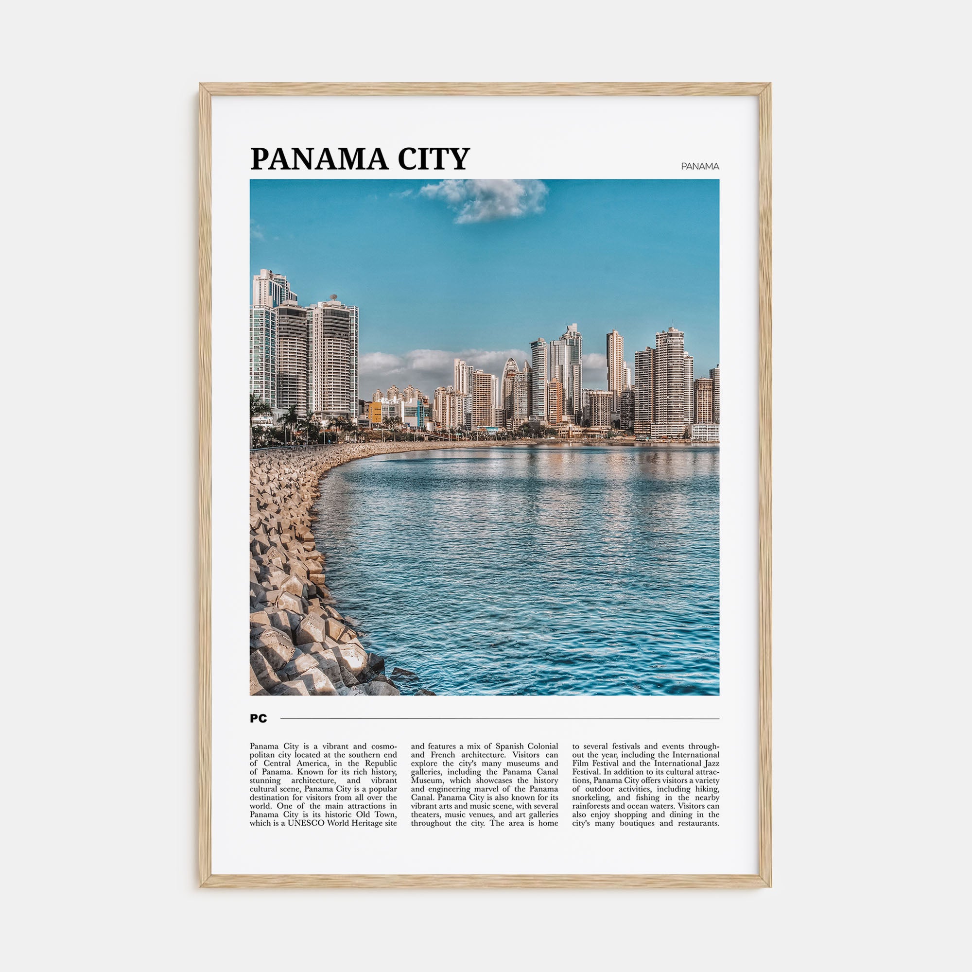 Panama City, Panama Travel Color No 3 Poster