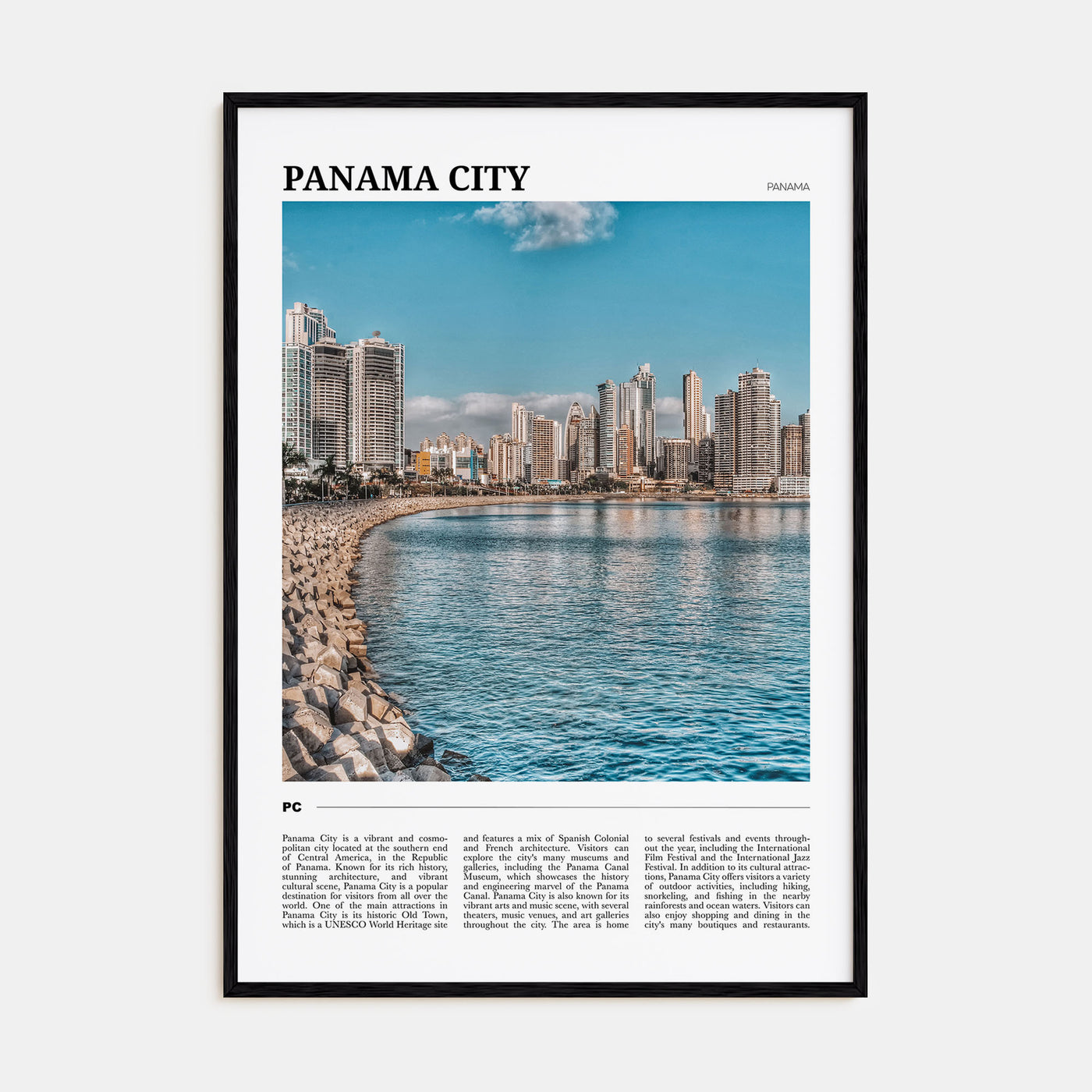 Panama City, Panama Travel Color No 3 Poster