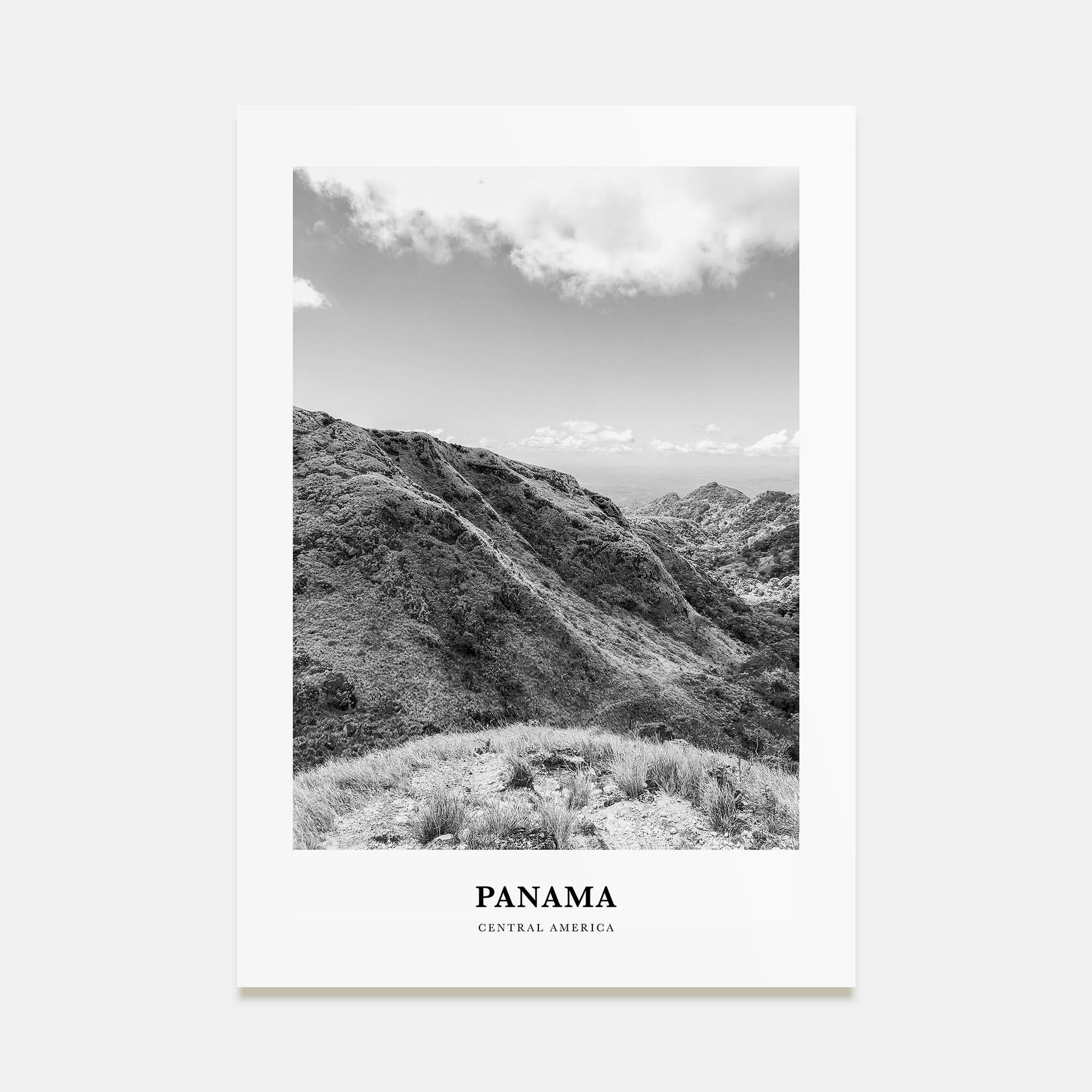 Panama Portrait B&W No 4 Poster