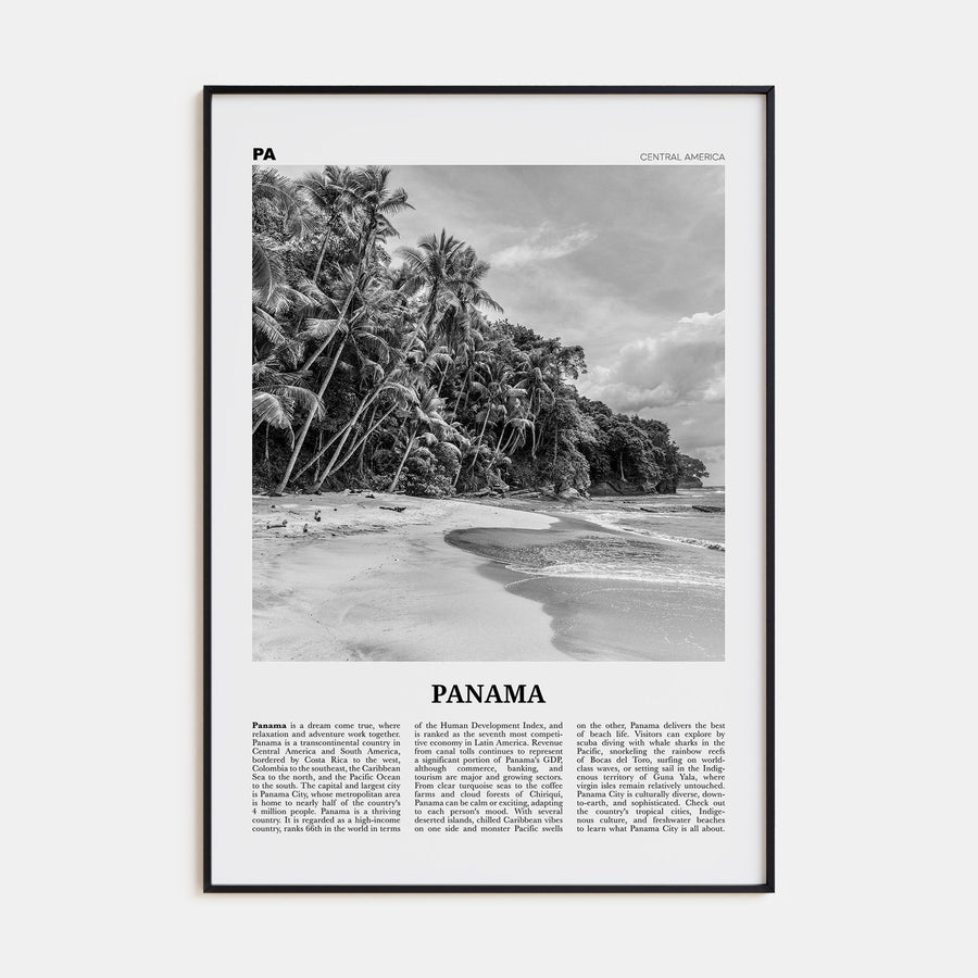 Panama Travel B&W No 1 Poster