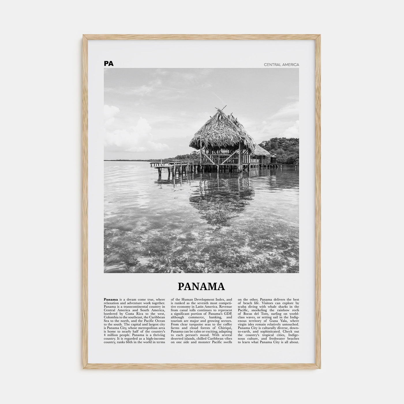 Panama Travel B&W No 2 Poster